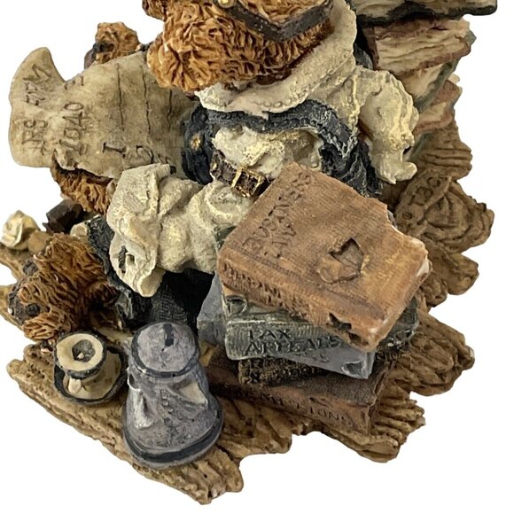 Boyds Bears Resin The Hardest Thing NThe World To Do Is Income Taxes 22622 Read - Picture 9 of 9